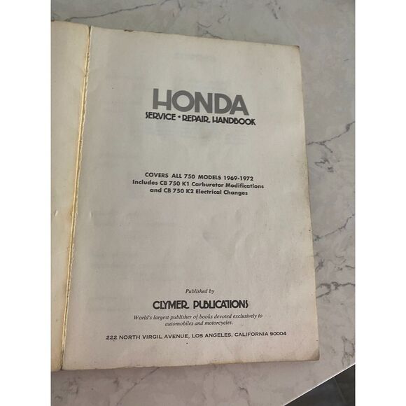 Clymer Honda All 750 Models 1969 - 1972 Service Repair Manual Paperback Handbook - Picture 3 of 11